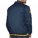 Indiana Pacers Stitch Applique Navy Satin Jacket