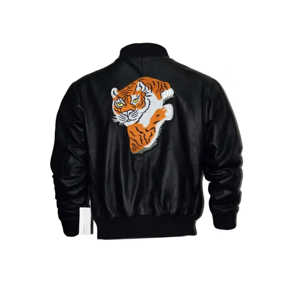Rocky 2 Tiger Balboa Black Leather Jacket