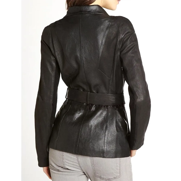 Once Upon a Time S03 Lana Parrilla Black Leather Jacket