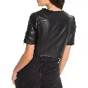 Womens Short Sleeve Leather Jacket