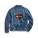 Harley Davidson Denim Blue Biker Jacket