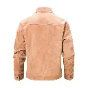 Mens Suede Leather Beige Jacket