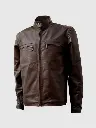 Vintage Brown Leather Jacket 