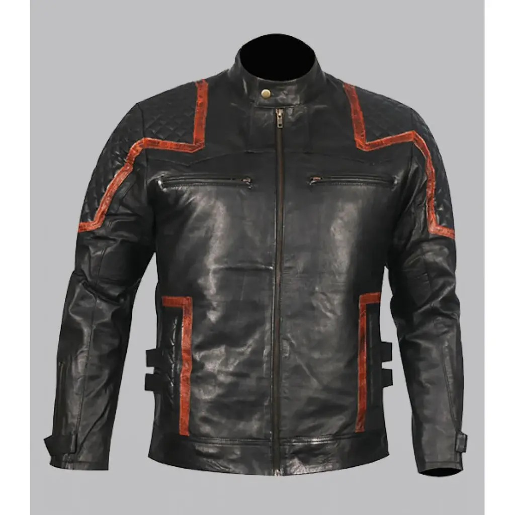 101 Vintage Distressed Motor Biker Real Leather Jacket